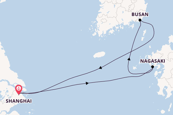 China ab Shanghai, China auf der Spectrum of the Seas