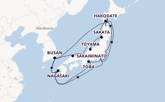 Japan ab Tokio, Japan auf der Diamond Princess