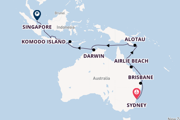 Australia, Indonesia and Singapore