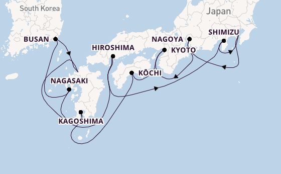 Japan from Tokyo, Japan with the Nautica