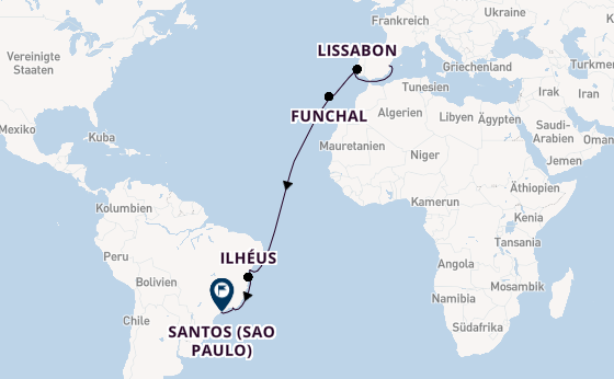 Transatlantik ab Valencia, Spanien auf der MSC Musica