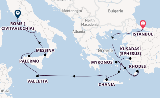 Istanbul & Cappadocia Tour with Mediterranean, Greek Isles & Italy Cruise