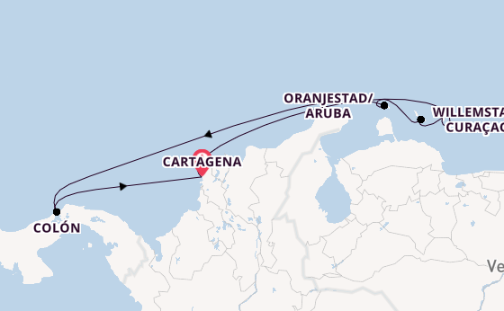 Südliche Karibik ab Cartagena, Kolumbien auf der Grandeur of the Seas