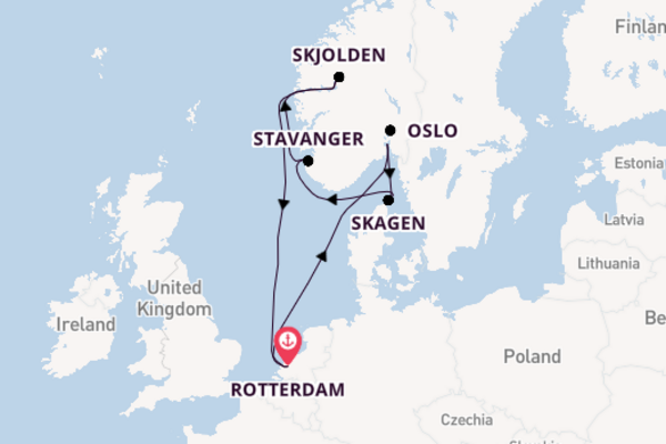 Norway from Rotterdam, Netherlands with the Nieuw Statendam