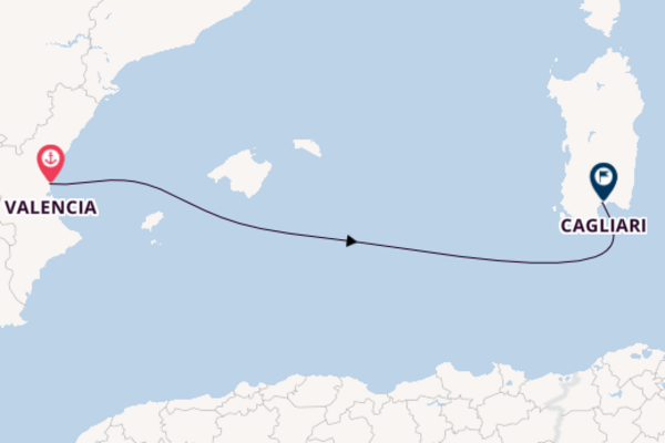 Western Mediterranean from Valencia, Spain with the MSC Lirica