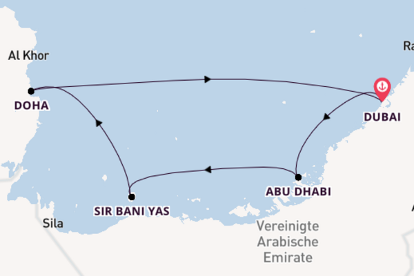 Dubai und Sir Bani Yas entdecken