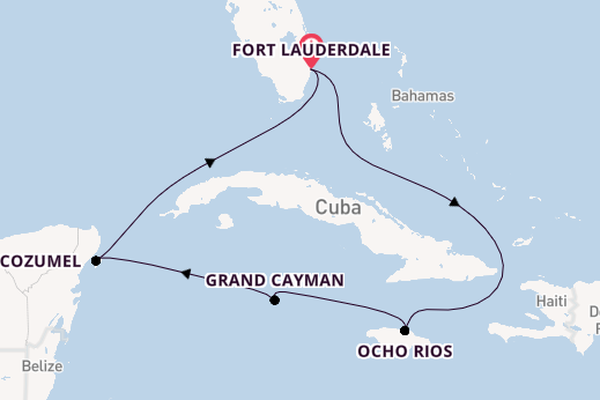 Westelijke Caraïben vanaf Fort Lauderdale, Verenigde Staten met de Nieuw Statendam