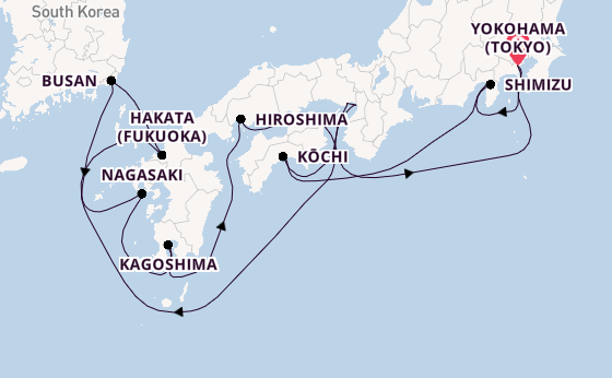 Japan from Yokohama (Tokyo), Japan with the Celebrity Millennium
