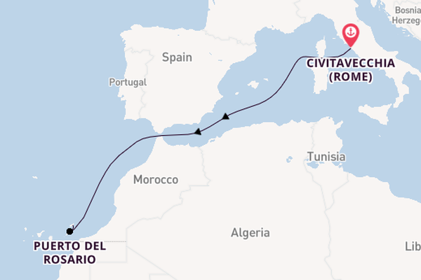 Canarische Eilanden vanaf Civitavecchia (Rome), Italië met de MSC Fantasia