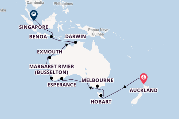 Australië en Nieuw-Zeeland vanaf Auckland, Nieuw-Zeeland met de Silver Dawn