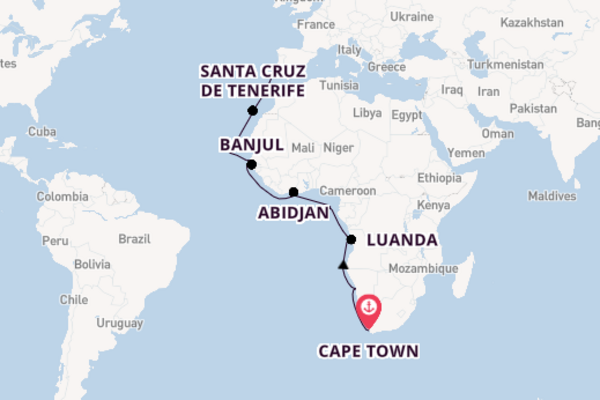 19 day voyage from Cape Town