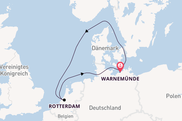Westeuropa ab Warnemünde auf AIDAmar