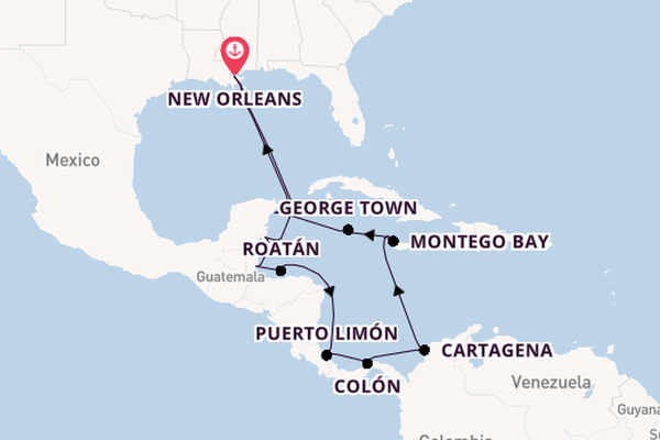 All Inclusive Caribbean and Central America with New Orleans Stay