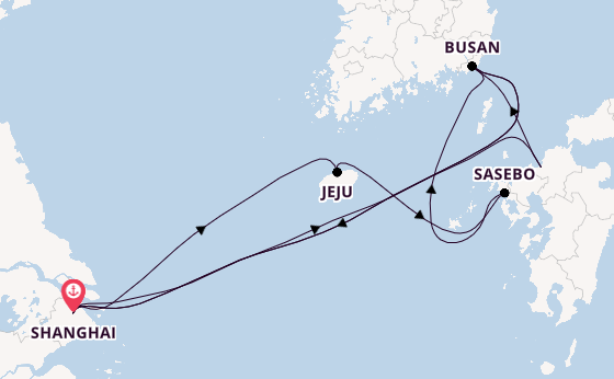 Oost-Azië vanaf Shanghai, China met de MSC Bellissima