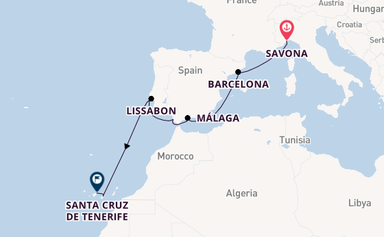 Costa Diadema – Van mediterrane kuststeden naar Tenerife