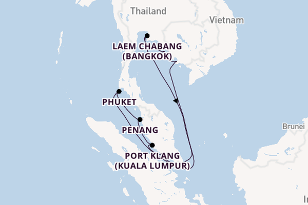 Southeast Asia from Singapore, Singapore with the Seabourn Encore