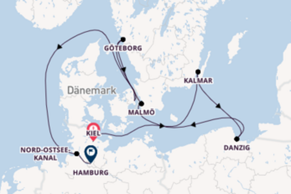 Einzigartige Kreuzfahrt über Malmö ab Kiel