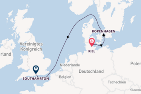 England ab Kiel auf der MSC Euribia