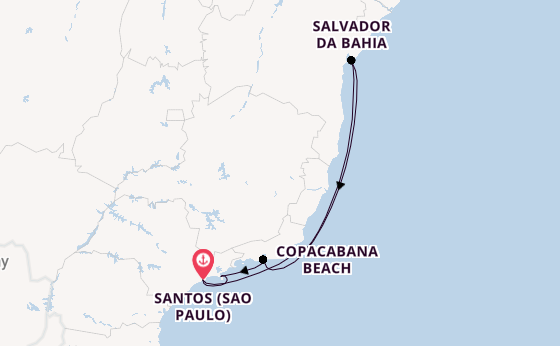 Brasilien ab Santos (Sao Paulo), Brasilien auf der MSC Virtuosa