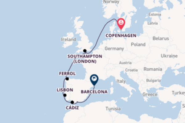11 day cruise with the MSC Grandiosa to Barcelona