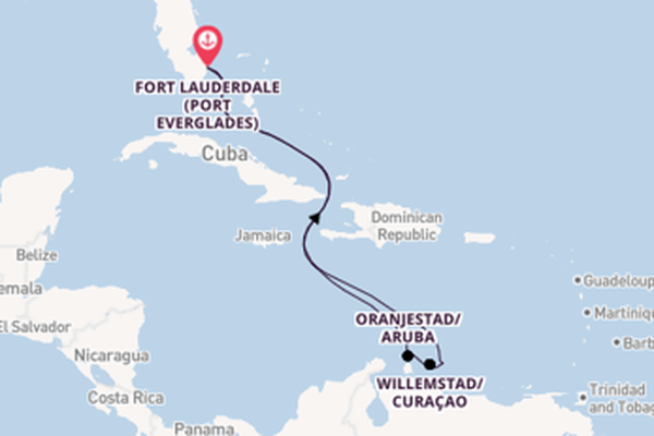 Southern Caribbean from Fort Lauderdale (Port Everglades), Florida, USA with the Celebrity Beyond