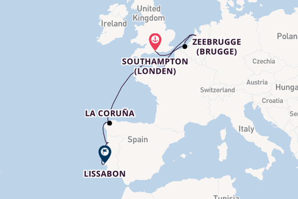 Portugal vanaf Southampton (Londen), Engeland met de Norwegian Star