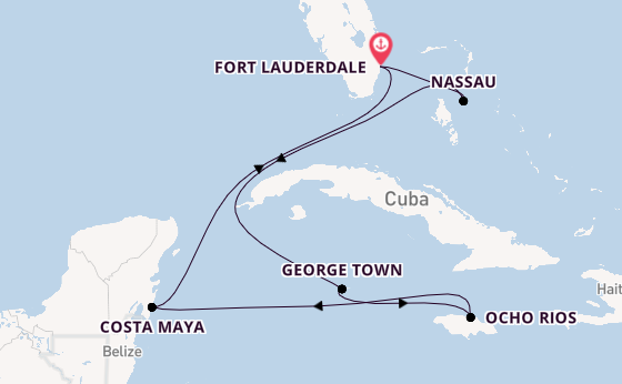Caribbean vanaf Fort Lauderdale, Verenigde Staten met de Explorer of the Seas