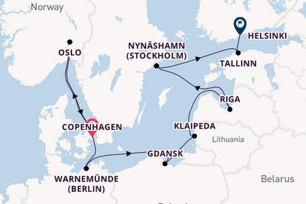 Norway from Copenhagen, Denmark with the Norwegian Sun