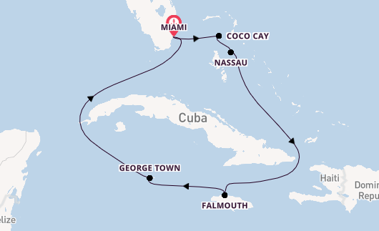 Caribbean vanaf Miami, Verenigde Staten met de Independence of the Seas