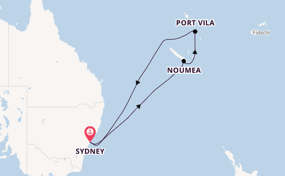 Südsee ab Sydney auf der Anthem of the Seas