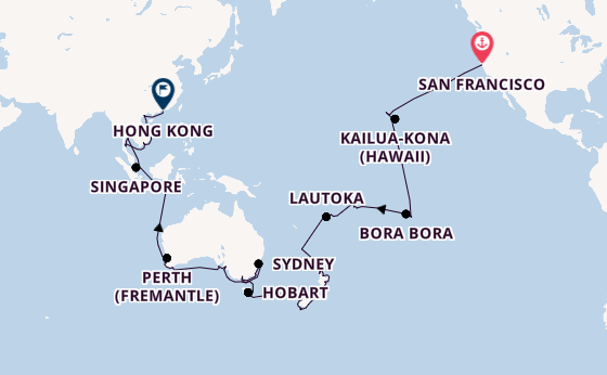 Transpacific from San Francisco, California with the Azamara Quest