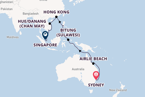 Southeast Asia from Sydney, Australia with the Queen Victoria