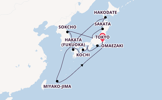 Japan from Tokyo, Japan with the Westerdam