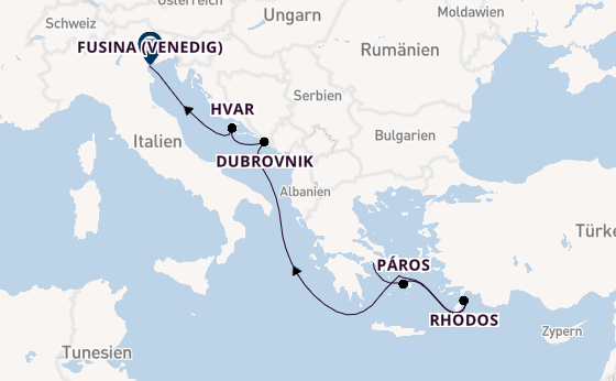 Östliches Mittelmeer ab Piräus (Athen), Griechenland auf der EXPLORA II