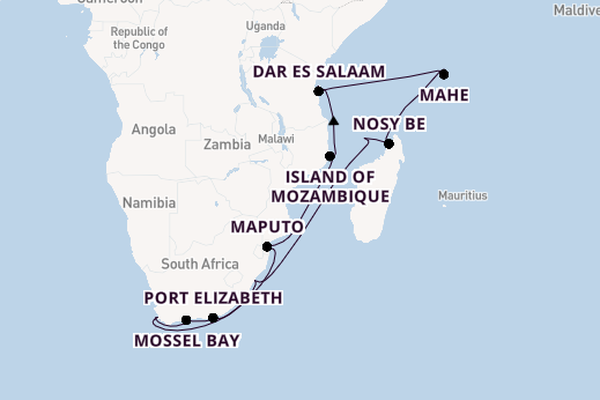 Africa from Cape Town, South Africa with the Seabourn Sojourn