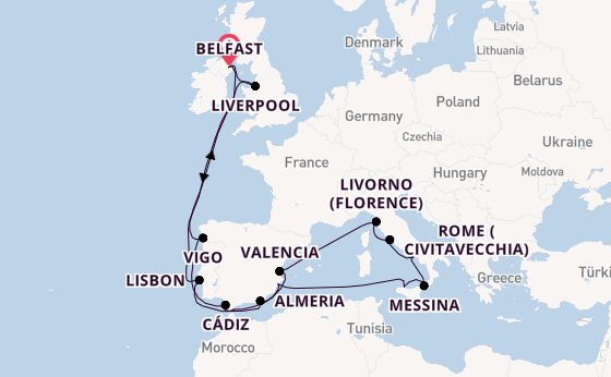 24 day cruise with the Ambition to Belfast