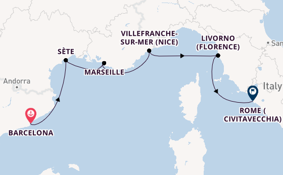 Western Mediterranean from Barcelona, Spain with the Viking Neptune