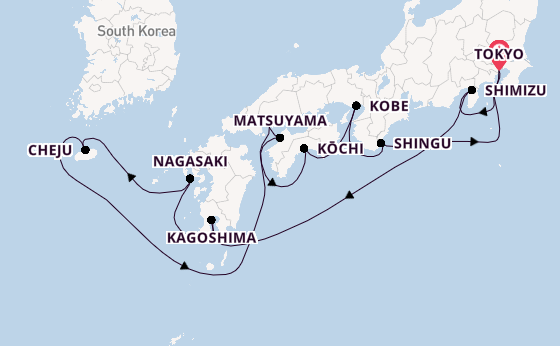 Japan from Tokyo, Japan with the Seabourn Encore