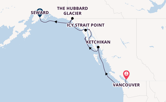 Alaska ab Vancouver, Kanada auf der Celebrity Summit