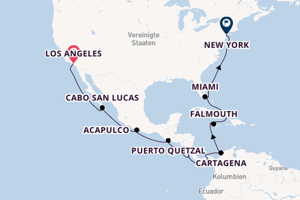 Norwegian Bliss - Durch den Panamakanal von Los Angeles nach New York