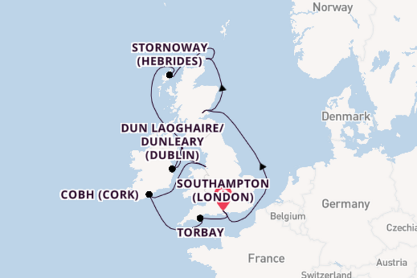 11 day cruise on board the Marina from Southampton (London)