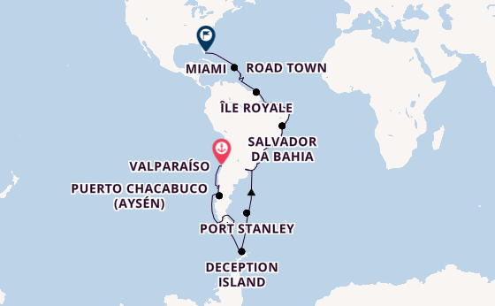 Zuid-Amerika vanaf Valparaíso, Chili met de Azamara Quest