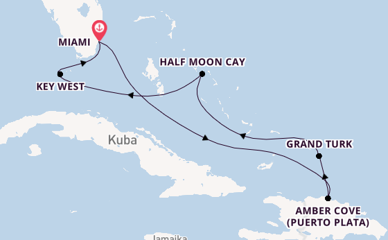 Karibik ab Miami auf der Zuiderdam