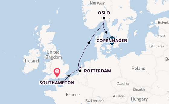 England from Southampton, England with the Norwegian Star