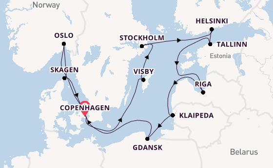 Norway from Australia with the Caribbean Princess
