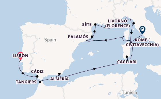 Western Mediterranean from Lisbon, Portugal with the Seven Seas Explorer