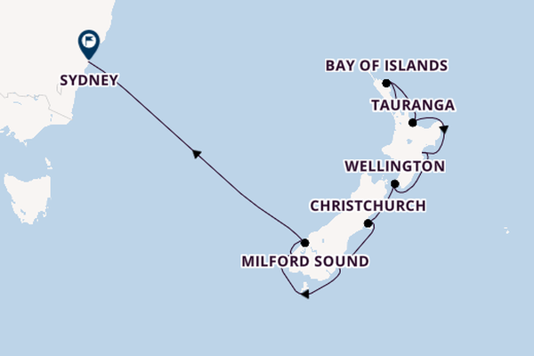 Nieuw Zeeland vanaf Auckland, Nieuw-Zeeland met de Celebrity Edge 