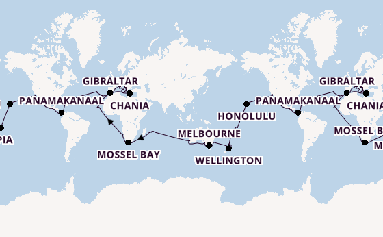 Wereldreizen vanaf Los Angeles, Verenigde Staten met de Coral Princess