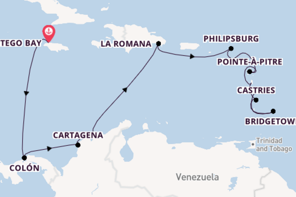 Caribbean vanaf Montego Bay met AIDAbella