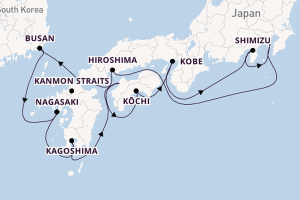Japan from Yokohama (Tokyo), Japan with the Diamond Princess